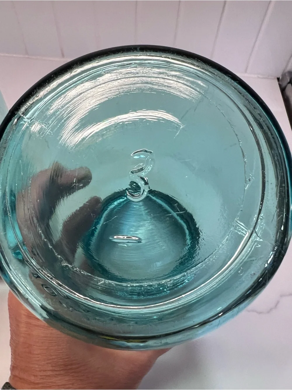 Vintage Blue Ball Perfect Mason Jars Lot Of 2 Quart Size With Zinc Lids
